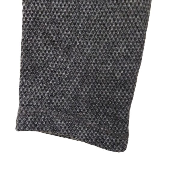 Prana Wool Blend Ebba Sweater Womens Medium Gray Cowl Neck Button Textured Soft - Picture 8 of 12